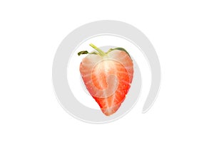 Fresh half strawberries
