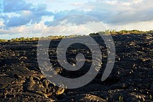 Fresh hardened Lava Kilauea volcano