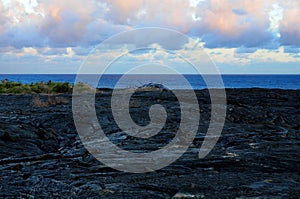 Fresh hardened Lava Kilauea volcano