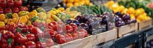 Fresh Harvest of Organic Vegetables on Table - Agriculture, Bio-Food Photography Background for Shopping Ventures