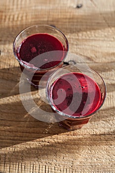 Fresh healthy beetroot juice