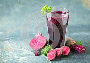 Fresh and healthy beetroot juice, good for the hart