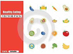 Fresh Healthy Eating Vector bundle Pack