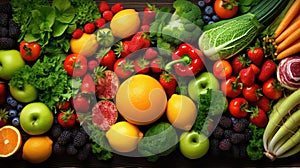 fresh healthy food background