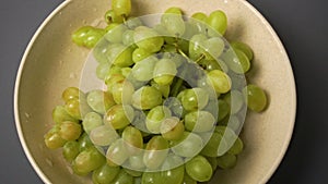 Fresh healthy grape in the plate