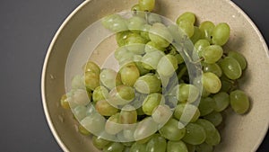 Fresh healthy grape in the plate