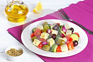 Fresh and healthy organic greek salad