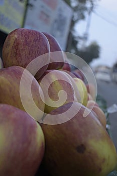 Fresh and healthy red apples