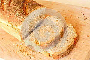 Fresh healthy sourdough bread