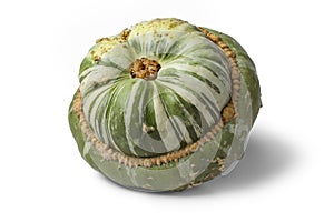 Fresh heirloom green Turban squash