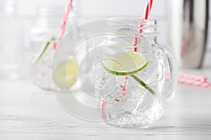 Fresh home made gin tonic cocktails
