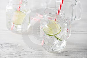 Fresh home made gin tonic cocktails