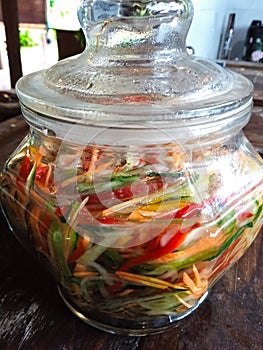 Fresh home made vegetable pickled