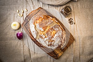 Fresh homebaked bread