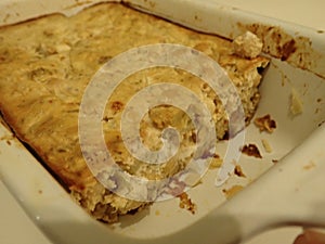 Baked vegetable pie with eggs