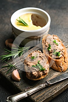 Fresh homemade chicken liver pate