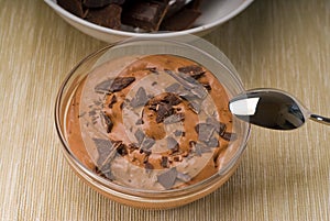 Fresh homemade chocolate mousse