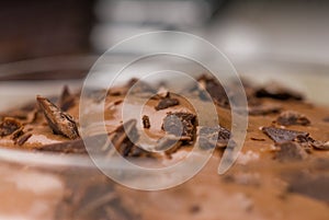 Fresh homemade chocolate mousse