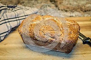 Fresh homemade loaf of bread