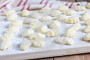 Fresh homemade potato gnocchi