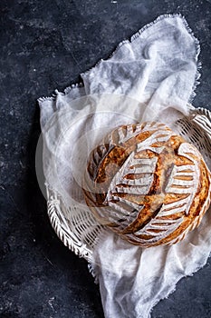 Fresh homemade sourdough bread