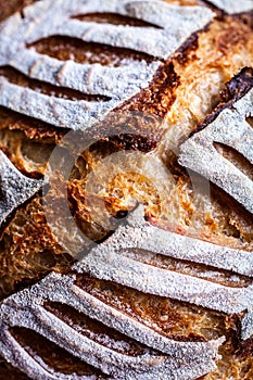 Fresh homemade sourdough bread