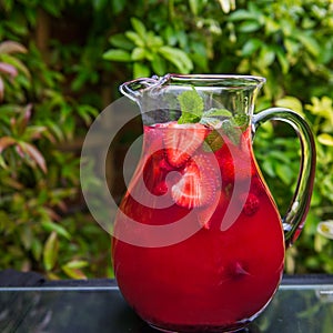 Fresh Homemade Strawberry and Raspberry Lemonade