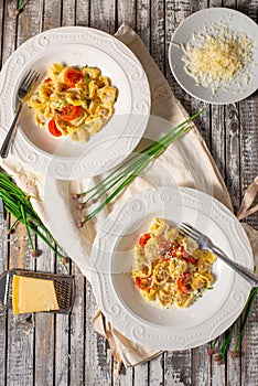 Fresh homemade tortellini