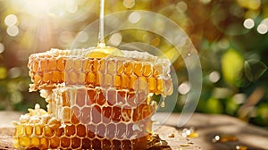 fresh honey in comb