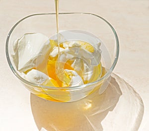 Fresh honey and Greek yoghurt