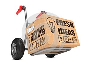 Fresh Ideas - Cardboard Box on Hand Truck.