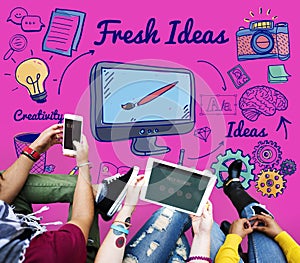 Fresh Ideas Innovation Suggestion Tactics Concept photo