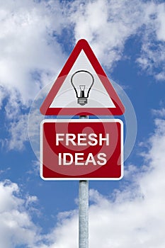 Fresh ideas sign in the sky