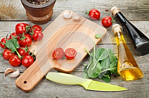 Fresh ingredients for cooking
