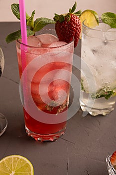 Fresh, invigorating, refreshing, strawberry mahito.