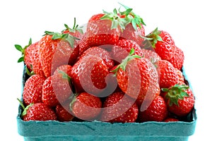 Fresh isolated strawberries (close-up)