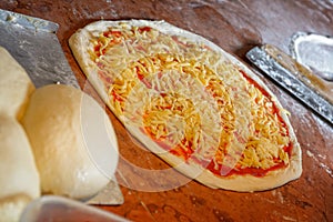 Fresh Italian pizza dough