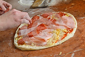 Fresh Italian pizza dough