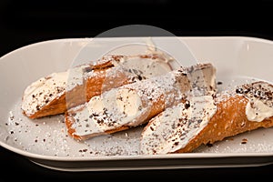 Fresh italian sweet cannoli