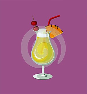 Fresh juice summer refreshment drink