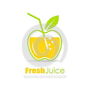 Fresh juice vector logo