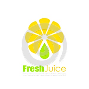 Fresh juice vector logo