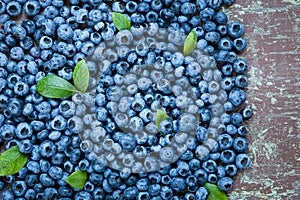 Fresh and juicy blueberries