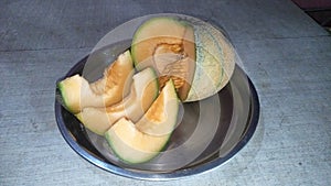 Fresh and juicy muskmelon-Indian fruit