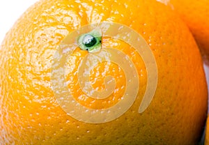 Fresh juicy orange fruit closeup