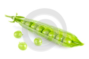 Fresh juicy organic green pea