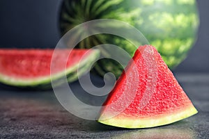 Fresh juicy slice of watermelon