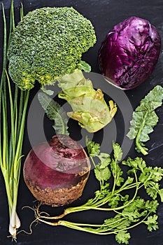 Fresh juicy vegetables