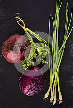 Fresh juicy vegetables