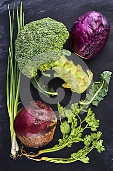 Fresh juicy vegetables